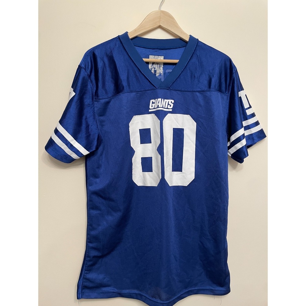 NY Giants Jersey Cruz‎ #80 Youth XXL Blue White NFL V-Neck Football New York - Picture 2 of 7